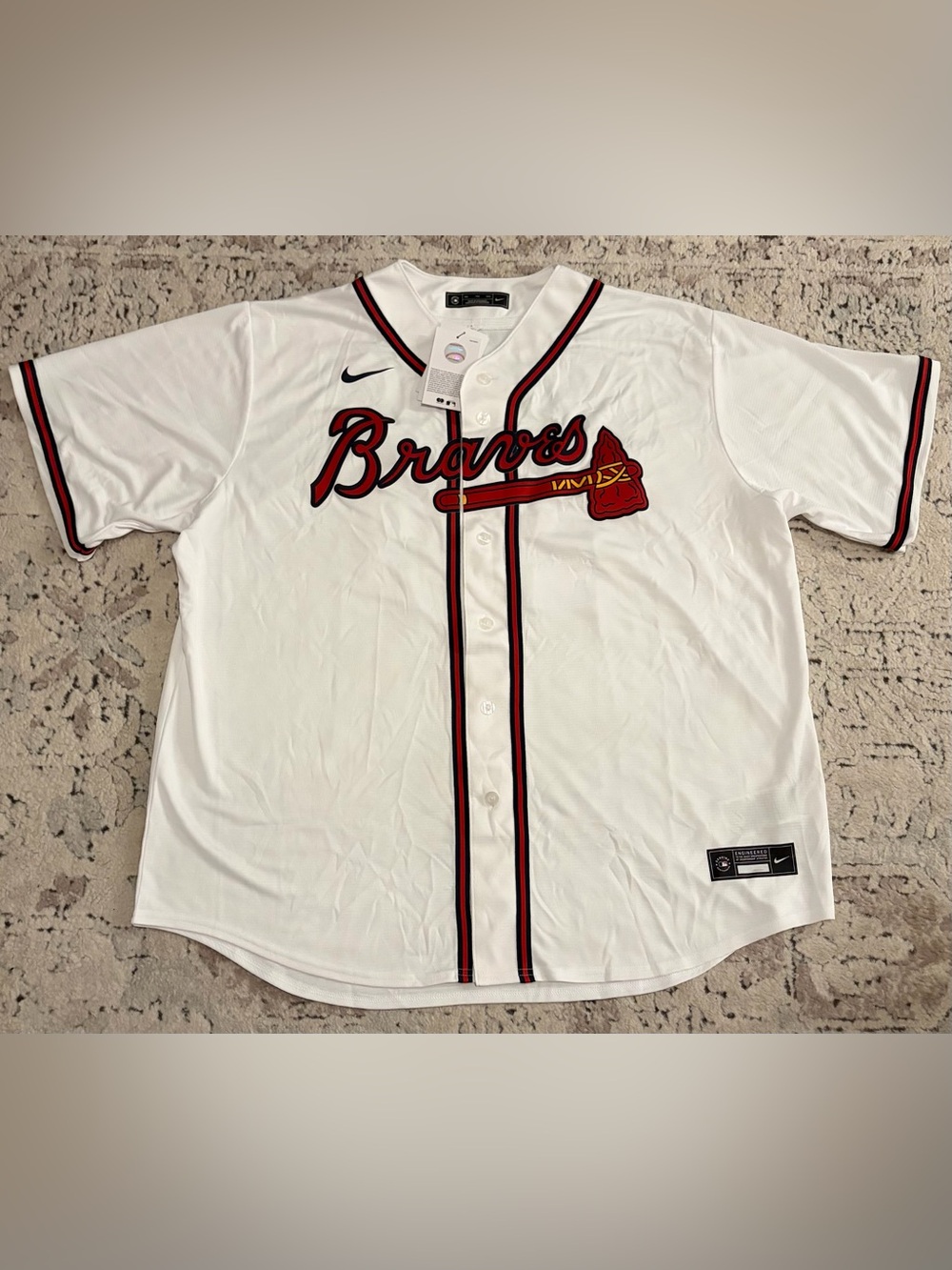 Nike Authentic Atlanta Braves Matt Olson #28 White Jersey Baseball Men’s Sz: 2XL